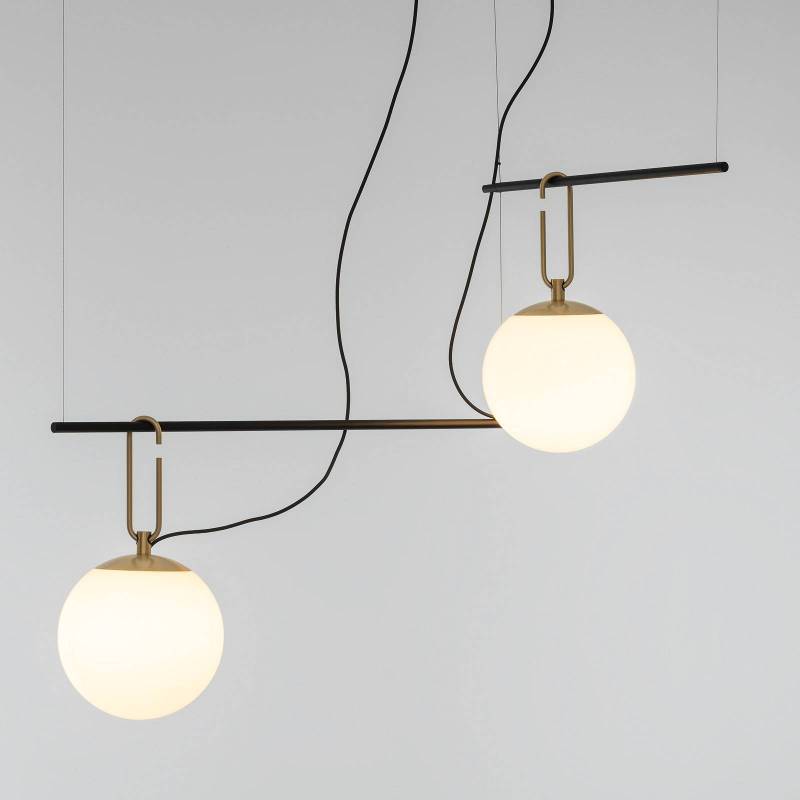 Artemide nh S3 2 Glas-Hängelampe, zweiflammig von Artemide