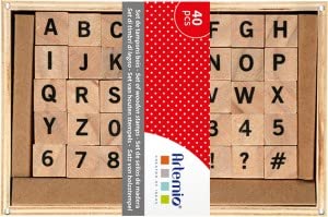 Artemio Set mit 40 Holzstempeln, Alphabet Artemio Set mit 40 Holzstempeln, Alphabet von Artemio