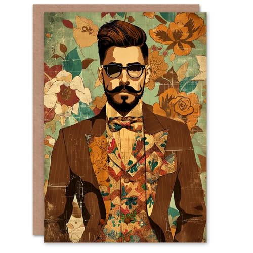 Artery8 Adretter Mann Floral Nadelstreifen Anzug Gentleman Geburtstagskarte Artery8 Adretter Mann Floral Nadelstreifen Anzug Gentleman Geburtstagskarte von Artery8