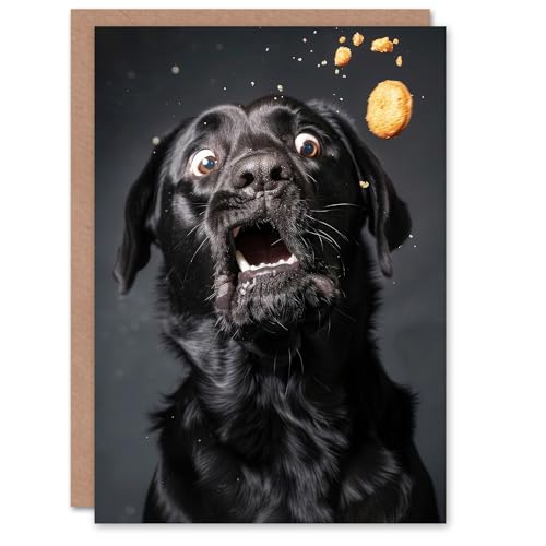 Artery8 Birthday Card Dog Treat Labrador Funny Animal Photo For Him Man Male Dad Brother Son Papa Grandad Greeting Card von Artery8