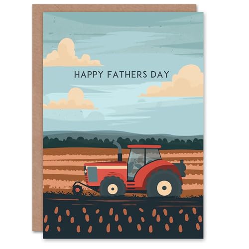 Artery8 Father's Day Card Farm Tractor Farming Crop Simple Design for Dad Father Greeting Card Artery8 Father's Day Card Farm Tractor Farming Crop Simple Design for Dad Father Greeting Card von Artery8
