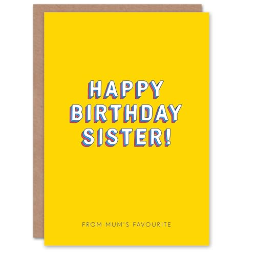 Artery8 Geburtstagskarte für Schwester von Mamas Lieblingsgeschwistern, lustige Grußkarte, lustiger Humor, Witz von Artery8