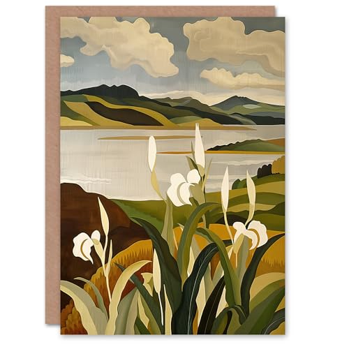 Artery8 Cornish Küstenblumen Cornwall Landschaft Geburtstagskarte von Artery8