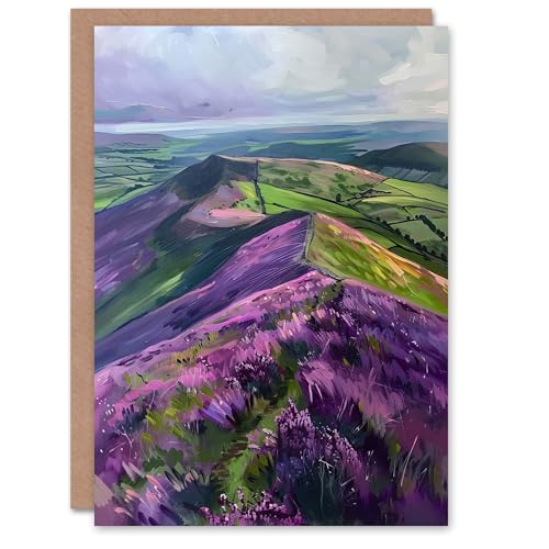 Artery8 Wärme Blumen Tor Peak District Landschaft Geburtstagskarte von Artery8