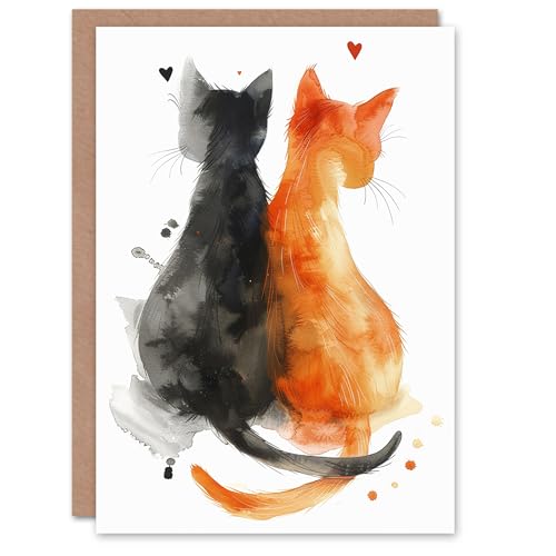 Artery8 Orange Tabby Süße Liebe Arty Jahrestag Valentinstag Karte mit Katzenmotiv Geburtstagskarte Artery8 Orange Tabby Süße Liebe Arty Jahrestag Valentinstag Karte mit Katzenmotiv Geburtstagskarte von Artery8