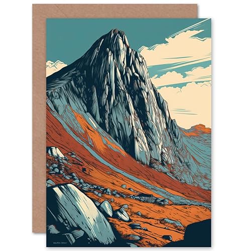 Artery8 Tryfan Berggipfel Landschaft Wandern Reisen Natur Weihnachtskarte von Artery8