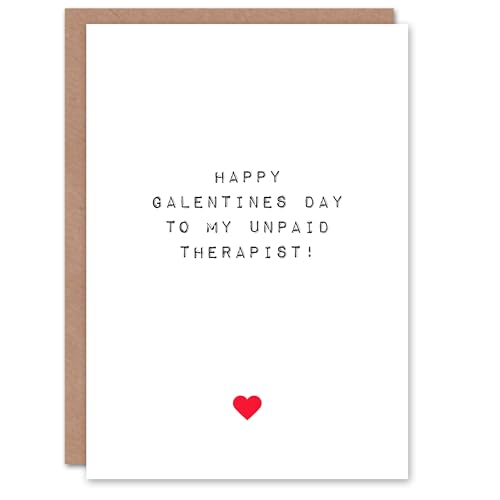 Artery8 Valentines Day Greeting Card Galentine's Day Unpaid Therapist For Her von Artery8