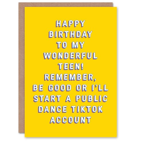 Geburtstagskarte, Peinliche Eltern, Tanzen, öffentliche Gesellschaften, Teenager, Bedrohung für Tochter, lustig, lustig, humorvoll von Artery8