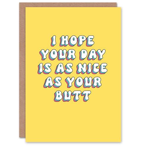 Geburtstagskarte mit Aufschrift "Hope Day", lustig, unhöflich, für Erwachsene, Humor, Witz für sie, Frau, Partnerin, Freundin, Grußkarte von Artery8