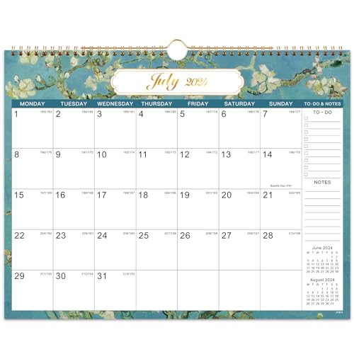 Kalender 2024 – Kalender 2024 UK von Januar 2024 – Dez. 2024, 2024 Kalender, Monatsansicht, 37,8 x 29,8 cm, perfekt für die Planung und Organisation Ihres Zuhauses und Büros von Artfan