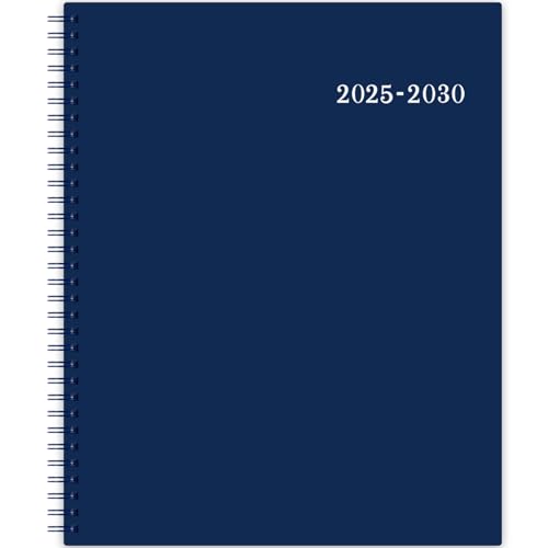 Artfan Monatsplaner 2025-2030, 5 Jahre, Juli 2025 bis Jun. 2030, 60 Monatsplaner, 22,9 x 27,9 cm, Monatskalender mit Registerkarten + doppelseitiger Tasche + robuster Polypropylen-Einband, Marineblau von Artfan