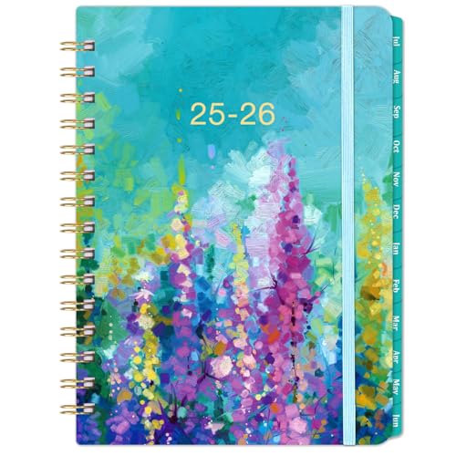 Akademischer Planer 2025-2026, Juli 2025 - JUN.2026, Wochen- und Monatsplaner mit Tabs, 16,0 x 21,3 cm, Hardcover mit Rückentasche + Dickes Papier - Ölgemälde von Artfan