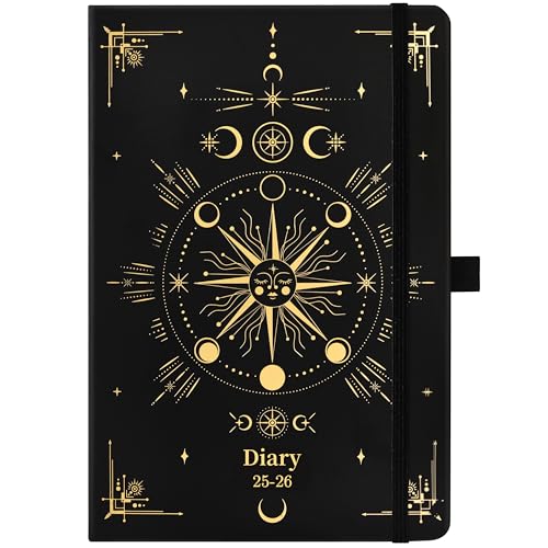 Terminplaner 2024 - Terminplaner 2024 A5 Wochenansicht, Terminplaner 2024 von Januar 2024 bis Dez. 2024 mit Hardcover, Stiftschlaufe und Rücktasche, 21,3 x 14,7 x 1,6 cm, Mondphase von Artfan