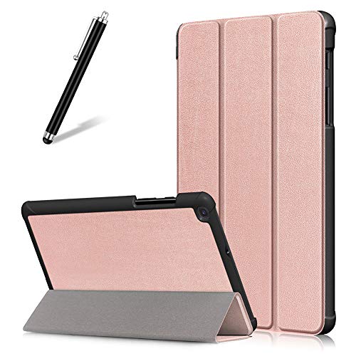 Artfeel Hülle für Samsung Galaxy Tab A 8.0 2019 T290/T295,Ultra Dünn Leicht PU Leder Tasche Schutzhülle Schlank Flip Folio Dreifach Ständer Tablet Hülle,Roségold von Artfeel