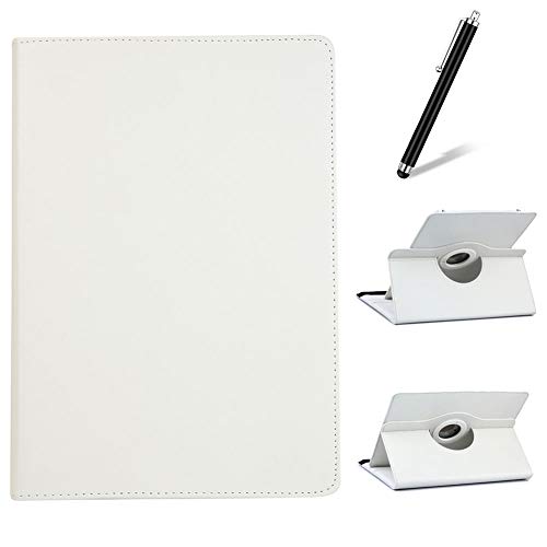 Artfeel Kompatibel mit Samsung Galaxy Tab 2 10.1 GT-P5100 P5110 P5113 Hülle,360 Grad Drehbar Ständer Einstellbar Multi-Winkel Schutzhülle,Schlank Leicht Leder Klapphülle Abdeckung,Weiß von Artfeel