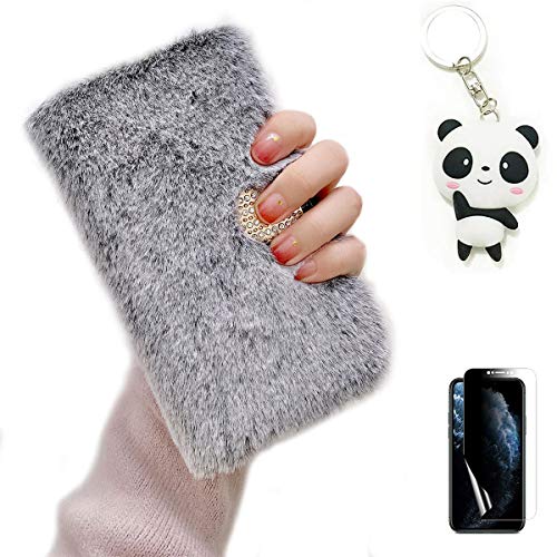 Artfeel Plüsch Hülle für iPhone 11 Pro 5.8 Zoll,Niedlich Weich Pelzig Flauschige Winter Warm Leder Brieftasche Stand Handyhülle Glitzer Diamant Magnetisch Flip Kartenhalter Hülle,Grau Artfeel Plüsch Hülle für iPhone 11 Pro 5.8 Zoll,Niedlich Weich Pelzig Flauschige Winter Warm Leder Brieftasche Stand Handyhülle Glitzer Diamant Magnetisch Flip Kartenhalter Hülle,Grau von Artfeel