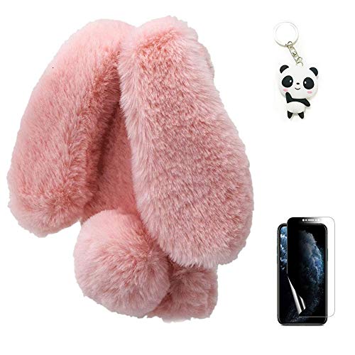 Artfeel Plüsch Kaninchen Hülle Kompatibel mit iPhone 12/iPhone 12 Pro 6.1 Zoll,Niedlich Pelzig Hase Ohren Haarballen Weich Flauschige Winter Warm Handyhülle Faux Pelz Glitzer Diamant Hülle,Rosa Artfeel Plüsch Kaninchen Hülle Kompatibel mit iPhone 12/iPhone 12 Pro 6.1 Zoll,Niedlich Pelzig Hase Ohren Haarballen Weich Flauschige Winter Warm Handyhülle Faux Pelz Glitzer Diamant Hülle,Rosa von Artfeel