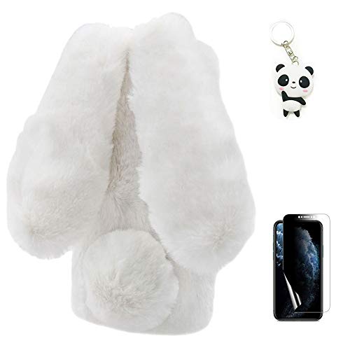 Artfeel Plüsch Kaninchen Hülle Kompatibel mit iPhone 12 Mini 5.4 Zoll,Niedlich Pelzig Hase Ohren Haarballen Weich Flauschige Winter Warm Handyhülle Faux Pelz Glitzer Diamant Hülle,Weiß Artfeel Plüsch Kaninchen Hülle Kompatibel mit iPhone 12 Mini 5.4 Zoll,Niedlich Pelzig Hase Ohren Haarballen Weich Flauschige Winter Warm Handyhülle Faux Pelz Glitzer Diamant Hülle,Weiß von Artfeel