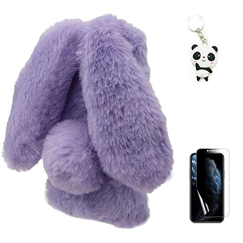 Artfeel Plüsch Kaninchen Hülle Kompatibel mit iPhone 12 Pro Max 6.7 Zoll,Niedlich Pelzig Hase Ohren Haarballen Weich Flauschige Winter Warm Handyhülle Faux Pelz Glitzer Diamant Hülle,Lila Artfeel Plüsch Kaninchen Hülle Kompatibel mit iPhone 12 Pro Max 6.7 Zoll,Niedlich Pelzig Hase Ohren Haarballen Weich Flauschige Winter Warm Handyhülle Faux Pelz Glitzer Diamant Hülle,Lila von Artfeel
