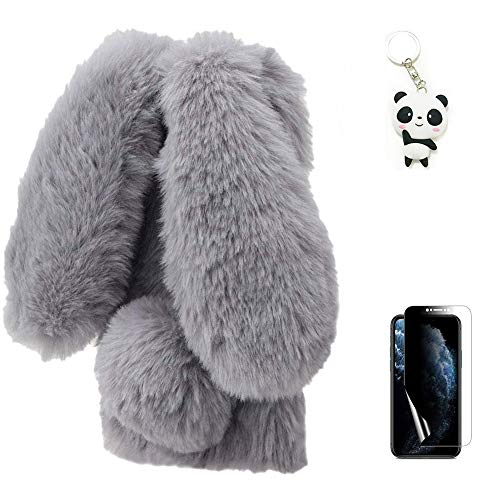 Artfeel Plüsch Kaninchen Hülle für iPhone SE 2020,Niedlich Pelzig Hase Ohren Haarballen Weich Flauschige Winter Warm Handyhülle Faux Pelz Glitzer Diamant Stoßfest Silikon Schutzhülle,Grau Artfeel Plüsch Kaninchen Hülle für iPhone SE 2020,Niedlich Pelzig Hase Ohren Haarballen Weich Flauschige Winter Warm Handyhülle Faux Pelz Glitzer Diamant Stoßfest Silikon Schutzhülle,Grau von Artfeel