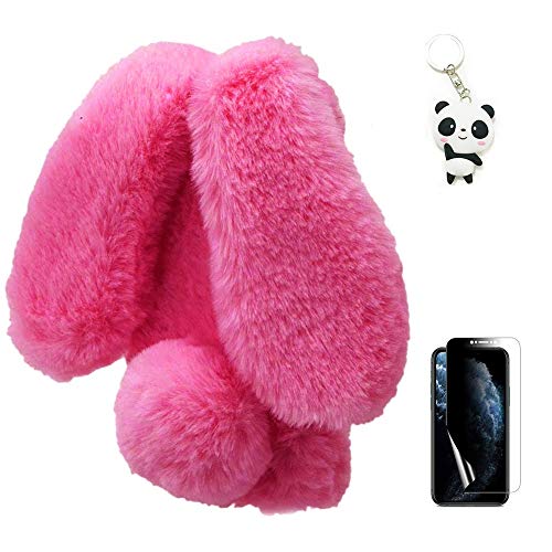 Artfeel Plüsch Kaninchen Hülle für iPhone SE 2020,Niedlich Pelzig Hase Ohren Haarballen Weich Flauschige Winter Warm Handyhülle Faux Pelz Glitzer Diamant Stoßfest Silikon Schutzhülle,Rose Rot Artfeel Plüsch Kaninchen Hülle für iPhone SE 2020,Niedlich Pelzig Hase Ohren Haarballen Weich Flauschige Winter Warm Handyhülle Faux Pelz Glitzer Diamant Stoßfest Silikon Schutzhülle,Rose Rot von Artfeel