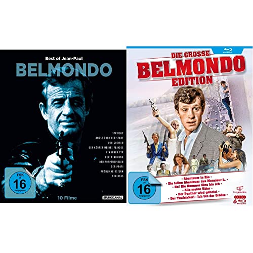 Best of Jean-Paul Belmondo Edition (10 Blu-rays) & Die große Belmondo-Edition (u.a. Abenteuer in Rio, Monsieur L., Der Teufelskerl, Der Panther wird gehetzt) [Blu-ray] von Arthaus / Studiocanal
