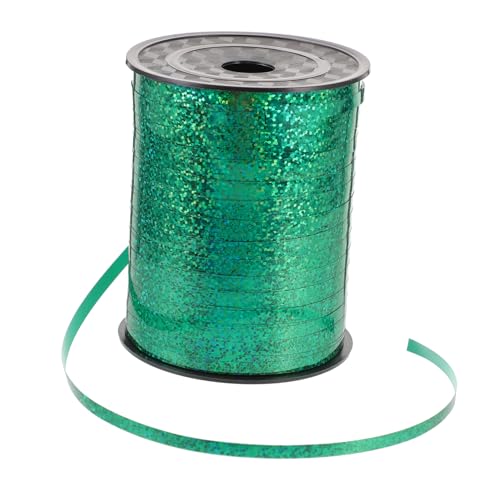 ARTIBETTER 1 Rolle Laserballonband Buntes Kräuselband Regenbogen Geformt Party Pastell Wickeln Mehrfarbig Für Dekoratives Band Festival-geschenkband Paketband Plastik Green von Artibetter