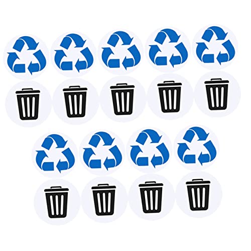 ARTIBETTER 1 Satz Klassifizierungsaufkleber Recyceln Aufkleber Für Müllrecycling Mülleimer Aufkleber Klein Abfall Groß Wasserdichtes Recycling-schild Recycling-mülleimer-aufkleber Pvc von Artibetter