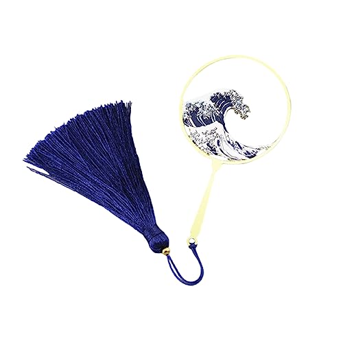 ARTIBETTER 1 Stück Lesezeichen Welle Angepasst Quaste Hanging Ornament einzigartig bookmark book mark geburtstags blaue geburtstags mitbringsel bläulich Legierung Blue von Artibetter