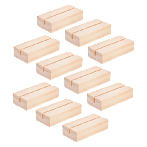 ARTIBETTER 10 Stück Postkartenhalter Fotohalter Für Namenskarten Weihnachtskartenhalter Bildhalter Für Schreibtisch Platzkartenhalter Für Den Tisch Desktop-kalenderständer Holz Beige von Artibetter