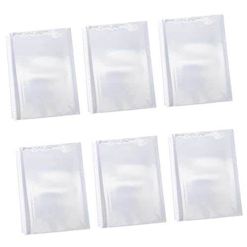 ARTIBETTER 100 Stück Innentasche für Ordner Ordnertaschen Datei Blau Produkt schutzfolien auflageboxen schnellhefter 30-Loch-Ordnerhüllen Klarsichtbeutel für lose Blätter Plastik Transparent von Artibetter