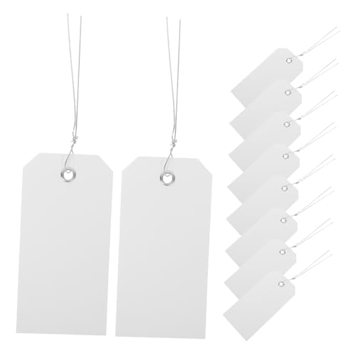 ARTIBETTER 100 Stück Versandaufkleber kabelkennzeichnung Kabelbinder Blanko-Tag Kofferanhänger Versandetiketten Gepäckanhänger Masse Reiseanhänger für Gepäck Tags für Gepäck Eisendraht Weiß von Artibetter