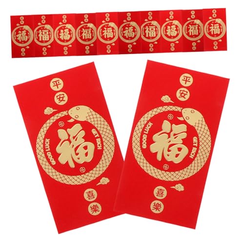 ARTIBETTER 12 Stück roter Umschlagumschlag Pakete Neujahrsdekoration Festival Stütze Party geschenkverpackung gesteckt vietnamesische rote Umschläge rote Umschläge chinesische Schlange Papier von Artibetter
