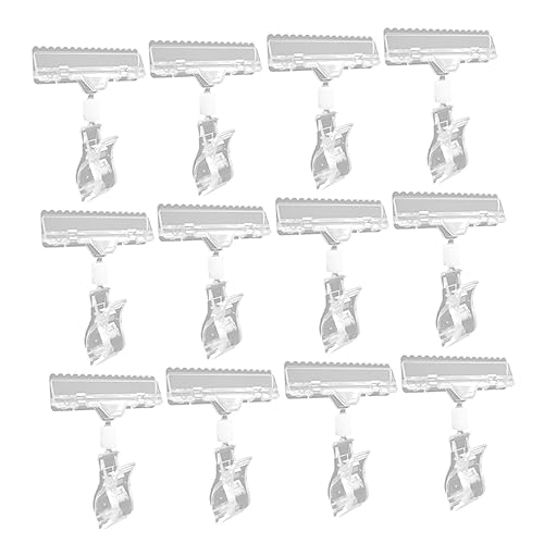 ARTIBETTER 12Stücke Drehbare Preisschildhalter Clips Werbe Tag Clips Für Einzelhandel Transparent Einfach Zu Installieren Fotos Menüs Und Werbung von Artibetter