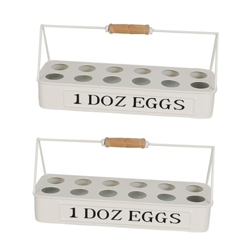 ARTIBETTER 2 Stk Tragbare Eierablage Tragbarer Eierhalter Eierträger Aufbewahrungskorb für Eier im Haushalt eiertablett egg tray Eierbehälter Multi-Slot-Eierhalter galvanisiertes Eisen Weiß ARTIBETTER 2 Stk Tragbare Eierablage Tragbarer Eierhalter Eierträger Aufbewahrungskorb für Eier im Haushalt eiertablett egg tray Eierbehälter Multi-Slot-Eierhalter galvanisiertes Eisen Weiß von Artibetter
