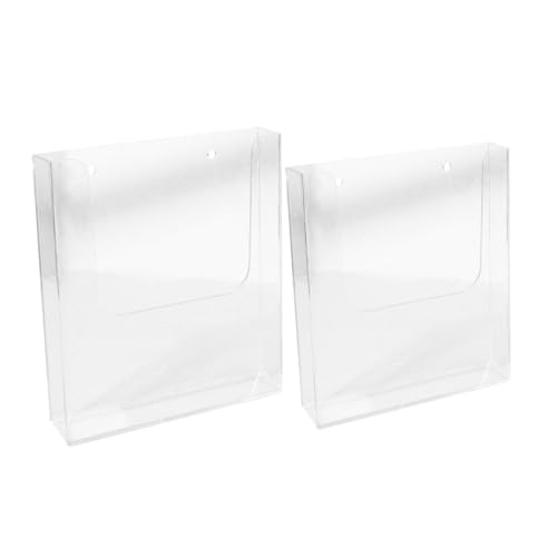 ARTIBETTER 2 Stück Aktenregal Aktenhalter zur Wandmontage Broschürenhalter Halter Wand Hängemappen Wandbehang ordner Acryl steht für die Anzeige durchsichtiger Papierhalter ARTIBETTER 2 Stück Aktenregal Aktenhalter zur Wandmontage Broschürenhalter Halter Wand Hängemappen Wandbehang ordner Acryl steht für die Anzeige durchsichtiger Papierhalter von Artibetter