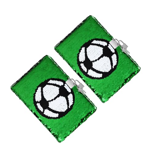 ARTIBETTER 2 Stück Fußball-Notizbuch Fußball-Pailletten-Tagebuch Code Junge Schlüssel Tagebuch für Mädchen notizbuch mit schloss Notizbuch mit Fußballmuster Metall Green ARTIBETTER 2 Stück Fußball-Notizbuch Fußball-Pailletten-Tagebuch Code Junge Schlüssel Tagebuch für Mädchen notizbuch mit schloss Notizbuch mit Fußballmuster Metall Green von Artibetter