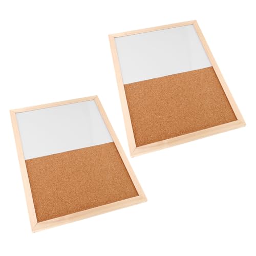ARTIBETTER 2 Stück kleines schwarzes Brett buro zubehör Notizwand Hausdekor Nachrichtenbrett Pin board - Pinnwand Kombinationsbrett kleine Korkplatten für Wände Korktafel klein Holz Brown von Artibetter