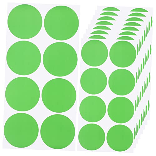 ARTIBETTER 20 Blatt Farbpunkt-Aufkleber bunt Vinyl kleine Aufkleber Punkte Kreise Farbpunktaufkleber runde Punktaufkleber kleine runde Aufkleber Dot -Aufkleber PVC Light Green von Artibetter