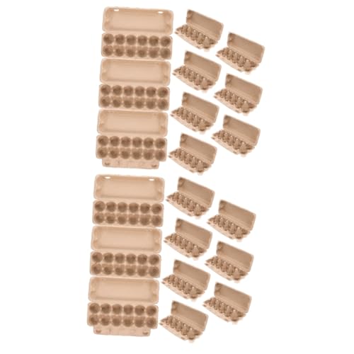ARTIBETTER 20 Stück Zellstoff Eierablage Eierkartons Eier Organizer Flache Eierablage Zufällige Farbe Eierhalter Eierbehälter Leere Eierkartons Dutzende Eieraufbewahrungsbehälter von Artibetter