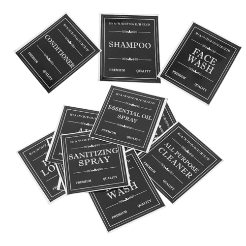 ARTIBETTER 3 Sets Wasserdichte Aufkleber Badezimmeraufkleber Etiketten Shampoo Etiketten Shampoo Aufkleber Spenderaufkleber Ästhetische Toilettenartikel Spenderetiketten Waschdusche Schwarze ARTIBETTER 3 Sets Wasserdichte Aufkleber Badezimmeraufkleber Etiketten Shampoo Etiketten Shampoo Aufkleber Spenderaufkleber Ästhetische Toilettenartikel Spenderetiketten Waschdusche Schwarze von Artibetter