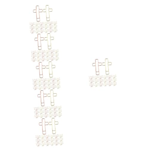ARTIBETTER 6 Sätze Kreuzclip Büro Herz Gold Schreibwaren Sortiert Farbig Klein Ö Papierklemmen Papierklammern Multi-gebrauchspapierclips Buchleseclips Neuheit Dateiclips Eisen 100 Stück * 6 von Artibetter