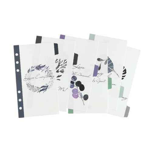 ARTIBETTER 6 Stück Notizblock Registerkarten Notizbuch Kunststoff Binder Registerkarten Ästhetische Trennblätter Seitenteiler Binder Teiler Trennblätter Für Binder Farbige ARTIBETTER 6 Stück Notizblock Registerkarten Notizbuch Kunststoff Binder Registerkarten Ästhetische Trennblätter Seitenteiler Binder Teiler Trennblätter Für Binder Farbige von Artibetter
