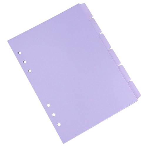 ARTIBETTER 6 Stück Notizbuch nachfüllen Notizbuch-Indexteiler Registerkarten Ordnertrenner Schreibwaren Seitenteiler Buchteiler Ordnerteiler ästhetisch Bindelaschen pp Violet von Artibetter
