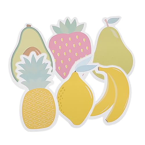 ARTIBETTER 6 Stücke Obst Niedliche Lesezeichen Obst Notizblock Apfel Notizblock Obst Notizen Notizblöcke Birne Pad Cartoon Bürobedarf Papier von Artibetter