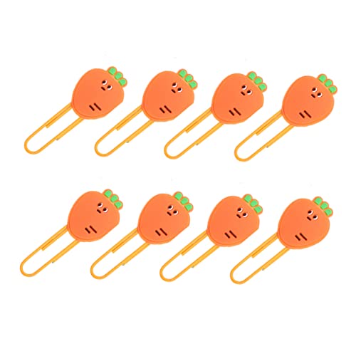ARTIBETTER 8 Stück Karotten -Lesezeichenclip Dokumentpapierclips Büro Farbe Schreibwarenclips farbig hochzeitsdeko Kirschpapierclip Kleine Papierklammern Dokumentclips weiches Gummi Orange ARTIBETTER 8 Stück Karotten -Lesezeichenclip Dokumentpapierclips Büro Farbe Schreibwarenclips farbig hochzeitsdeko Kirschpapierclip Kleine Papierklammern Dokumentclips weiches Gummi Orange von Artibetter