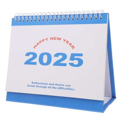 Artibetter Einfacher Tischkalender Perpetual Desk Kalender Tischkalender 2025 bürodekoration kinderkalender Stand -up -Schreibtischkalender Standkalender für den Schreibtisch Papier Blue von Artibetter