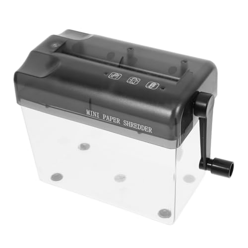 ARTIBETTER Handgesiedeltes Papierschreider Büro aus Kleiner Schredder dokumentieren Desktop Tisch-Aktenvernichter verschleißfester Kleinzerkleinerer Rostfreier Stahl Black von Artibetter