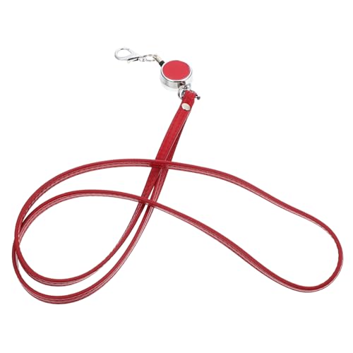 ARTIBETTER Mobiltelefon -Tag -Hangseil teleskopische Schlüsselbänder für Führerscheine Lanyards für das Büro Zubehör ID-Karten-Seil hängende Seile für Arbeitskarten Pu rot von Artibetter