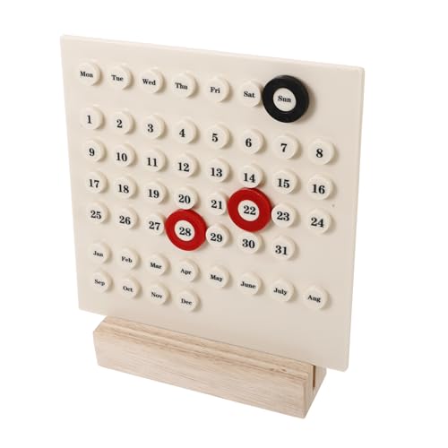 ARTIBETTER Retro DIY Tischkalender Täglich LED Extra Großer Tischkalender Kleiner Monats Countdown Kalender Standform Modern Das Büro Ewige Kalender Flip Desktop Kalender Plastik Beige ARTIBETTER Retro DIY Tischkalender Täglich LED Extra Großer Tischkalender Kleiner Monats Countdown Kalender Standform Modern Das Büro Ewige Kalender Flip Desktop Kalender Plastik Beige von Artibetter